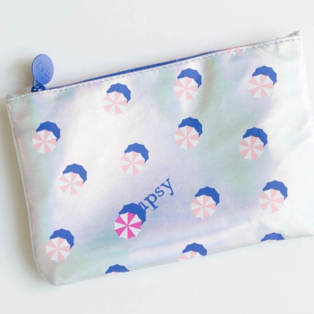 Ipsy Silver ‘Hot Summer Night’ Theme Cosmetic Glam Clutch Bag